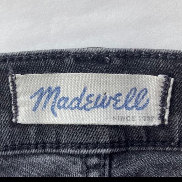 Madewell Black Washed Moto Exposed Zipper Skinny Skinny Jeans 28 - Picture 5 of 6